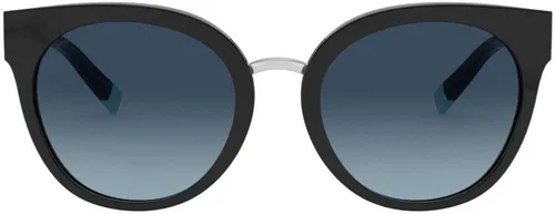 Vista 2 de Tiffany & Co. Gafas de sol para mujer, montura negra, lentes polarizadas Tiffany Blue Gradient, 54MM, Negro