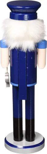 Vista 3 de Santa's Workshop 70060 Cascanueces Policeman, 14" de alto, azul/negro