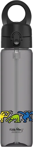 Vista 12 de RhinoShield AquaStand - Botella magnética de 27 onzas, botella de agua de Tritan con tapa con popote, botella deportiva con mango compatible
