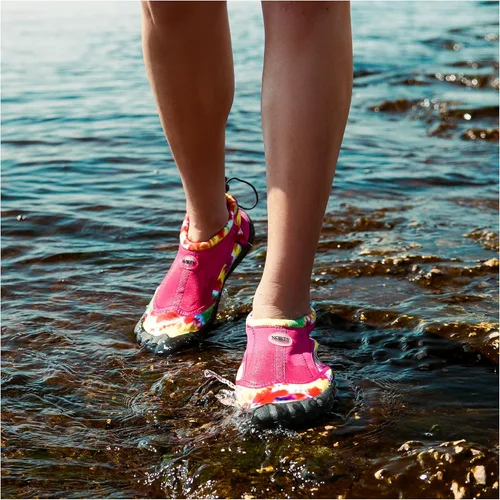 Vista 6 de NORTY Zapatos acuáticos para mujer, calcetines de natación acuáticos, para playa, barco y piscina, diseño descalzo Skeletoe, esenciales