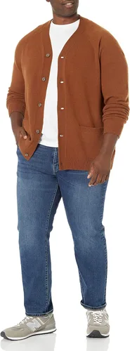 Vista 4 de Tienda Essentials Men's Lambs Wool V-Neck Cardigan Sweater (Previously Goodthreads)