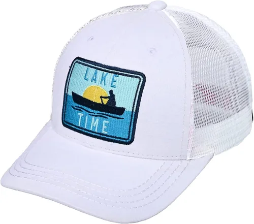Vista 4 de Funky Junque Gorra de béisbol para hombre y mujer, con parche de malla al aire libre, ajuste ajustable, retro, transpirable