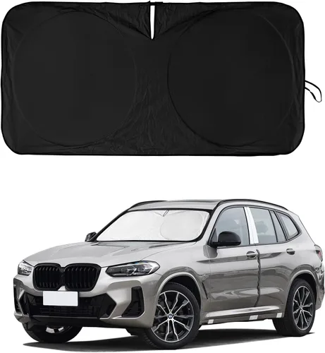 Vista 45 de Para BMW X1 E84 Parasol para parabrisas de coche, protector de visera de sol, bloqueador de rayos UV, reflectante de calor, cubierta de ventana