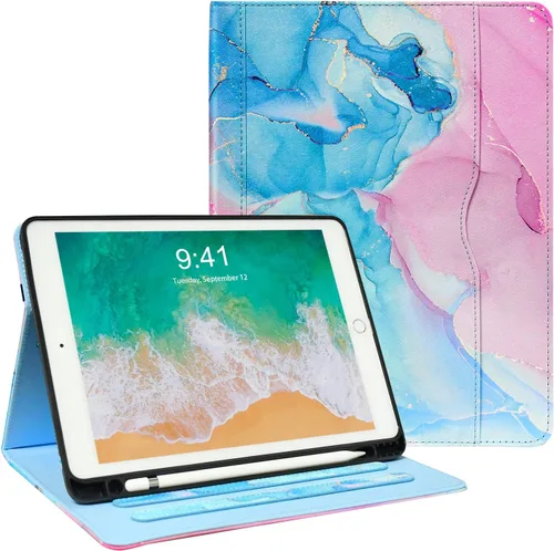 Vista 17 de Zonefoker Fundas para iPad de 6ª generación 2018/2017, iPad Air 2 2014, iPad Air 2013, iPad Pro 9.7 pulgadas 2016 con soporte para lápices, funda