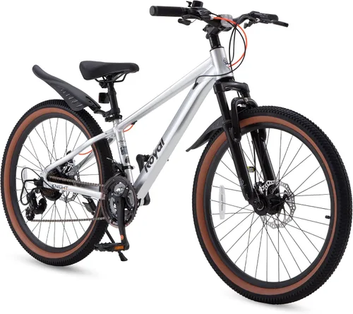 Vista 15 de RoyalBaby Bicicleta de montaña para niños y niñas, bicicleta ultraligera de aluminio con ruedas de 20 a 26 pulgadas para niños de 6 a 14 años