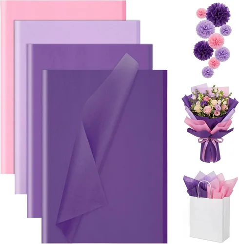 Vista 7 de woric 160 hojas de papel de seda azul para bolsas de regalo de 20 x 14 Combinado azul