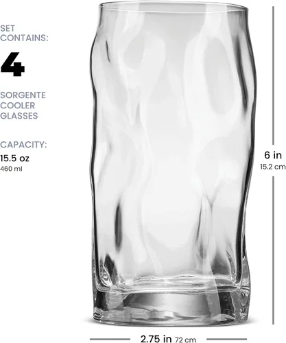 Vista 7 de Bormioli Rocco Sorgente - Vaso enfriador transparente, juego de 4