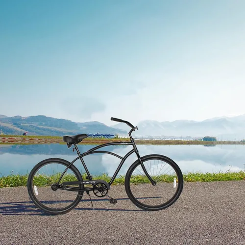 Vista 8 de Tracer ACE - Bicicleta crucero de playa de una sola velocidad de 26 pulgadas con freno de posavasos para hombres y mujeres, varios