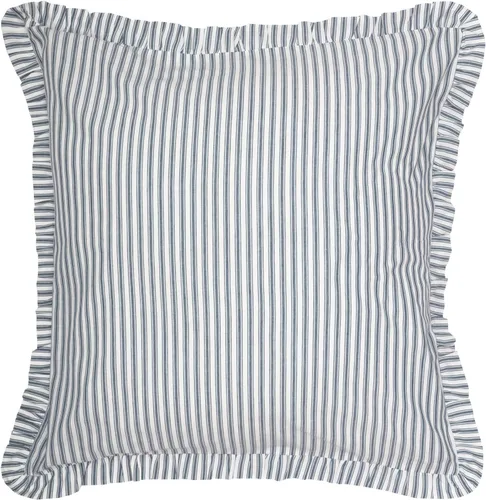 Vista 7 de VHC Brands, Sawyer Mill Almohada acolchada con diseño de rayas, color negro, 26x26