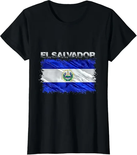 Vista 43 de Camiseta El Salvador, Negro