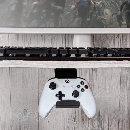 Vista 8 de BRAINWAVZ Gamepad Under The Desk Mount Holder Hanger for XBOX One, Switch, PS4, PC, Steam, Steelseries & Most Game Controllers, No screws, VHB Tape