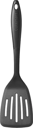 Vista 2 de Cuisinart Juego de herramientas de cocina de nailon, 4 piezas, color negro, espátula ranurada, cuchara sólida, cuchara ranurada y cucharón