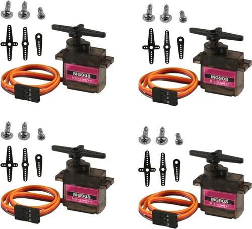 Vista 6 de 2 unids MG90S Micro Servo Motor 9G servo Geared Micro RC Servo Motor Smart Robot 180 grados Compatible con Raspberry Pi Project Car Helicopter