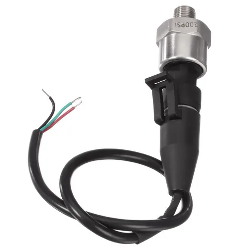 Vista 5 de AUTEX Transductor de presión de 200 psi, sensor emisor con arnés de conector, rosca NPT de 1/8 "-27 sensores de presión de combustible de acero