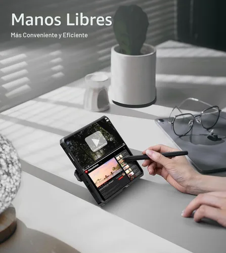 Vista 4 de Funda para Samsung Galaxy Z-Fold-4, protector de pantalla integrado con función atril