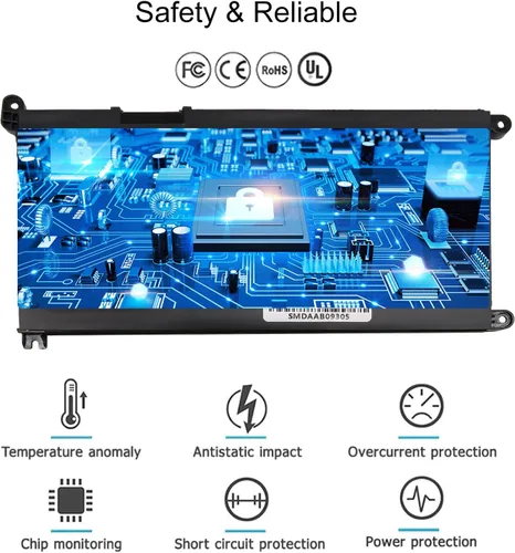 Vista 5 de YRDD6 - Batería para portátil de 42 Wh, 11.4 V, compatible con Dell Inspiron5491 5482 5481 5591 5485 7586 3583 3310 2 en 1 5593 3793 3493 5584 3593