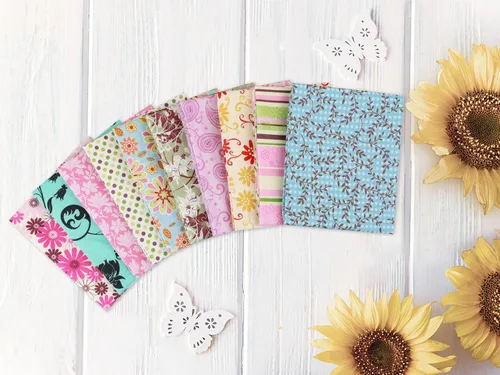 Vista 6 de Craftido -25 Opciones- Paquetes de Tela de Acolchado 100% Algodón 10 piezas Fat Quarters 18"x21" - Peso Medio 5.2 oz - Algodón Suave para Acolchado