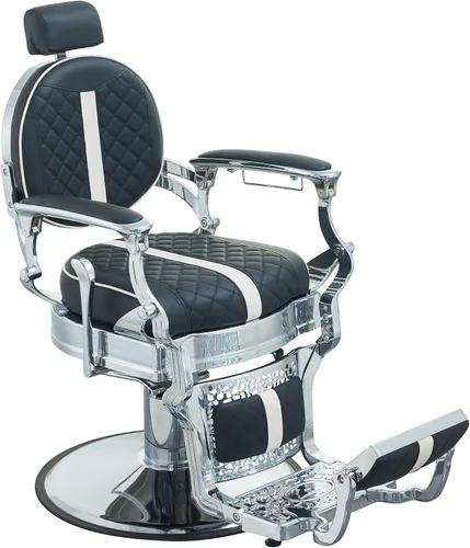 Vista 11 de Silla de peluquero vintage para peluqueros Heavy Tattoo Shampoo Equipo de salón de belleza (negro)