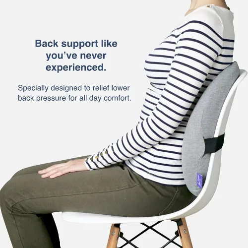 Vista 2 de C CUSHION LAB Almohada lumbar extra densa – Soporte de espalda firme ergonómico patentado multiregión para aliviar el dolor de espalda baja – Cojín