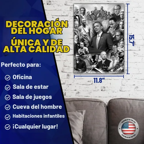 Vista 3 de Póster 3D de héroes afroamericanos para decoración de pared, sin marco, 12 x 16 pulgadas, pósteres e imágenes lenticulares, regalos de recuerdos