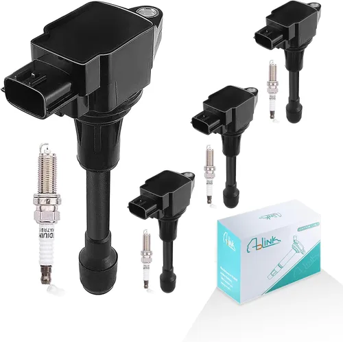 Vista 8 de Paquete de bobinas de encendido UF349 22401-8H515 Bujías para Infiniti I35 QX4 (3.5L 4.0L) para Nissan NV1500 NV3500 2012-2019, NV2500 2012-2020