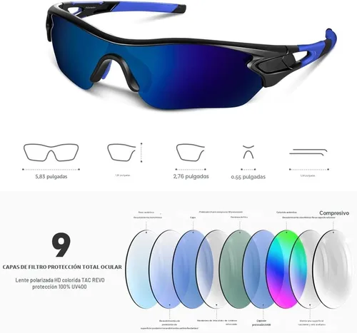 Vista 4 de BEACOOL Polarized Sports Sunglasses for Men Women Youth Baseball Cycling Running Driving Fishing Golf Motorcycle TAC Glasses
