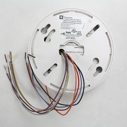 Vista 3 de OAC-DT-2000-R Sensor de techo MicroSet con BAS y sensor de luz diurna, tecnología dual (infrarrojo pasivo y ultrasónico), 32 kHz, 360 grados, 2000