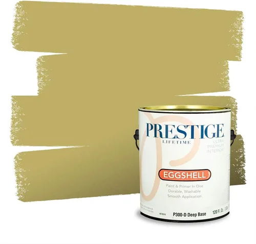 Vista 56 de Prestige Paints - Pintura exterior e imprimación en uno, 1 galón, plano, compatibilidad comparable con el color menta «Whipped Mint» de Behr
