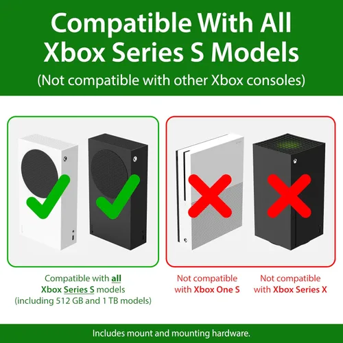 Vista 5 de TotalMount – Wall Mount for Xbox Series S – Holds Xbox Series S on a Wall by Your TV (White Mount)