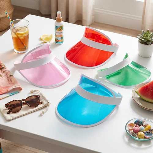 Vista 21 de Jiuguva Viseras de plástico unisex para el sol, gorra de póquer con protección UV para hombres y mujeres, deportes al aire libre, actividades