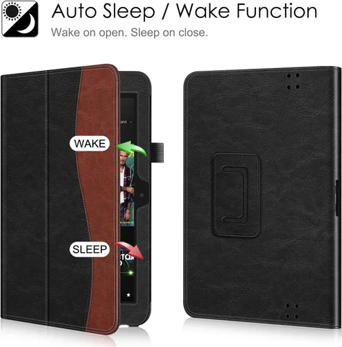 Vista 2 de Fintie Funda tipo folio para Kindle Fire HD 8.9" - Funda de piel delgada con apagado y encendido automático para Amazon Kindle Fire HD 8.9
