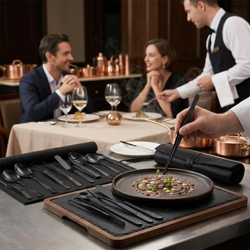 Vista 9 de CREATIVECHEF Kit de chapado profesional para chef, juego de galjanoplastia culinaria de 10 piezas, negro, acero inoxidable