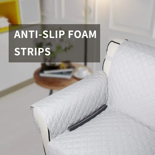Vista 2 de Easy-Going Funda de sofá de espuma antideslizante (2 piezas, negro)