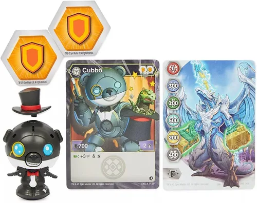 Vista 3 de Bakugan 2021 Darkus Cosplay Magician Cubbo - Figura coleccionable de núcleo de 2 pulgadas y tarjetas coleccionables