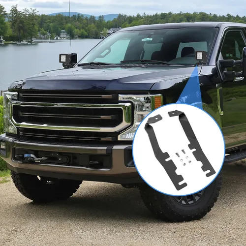 Vista 2 de WSays Soportes de montaje de luz LED de zanja de bisagra de capó superior compatibles con Ford F250/F350/F450/F550 Super Duty 2017-2022 No