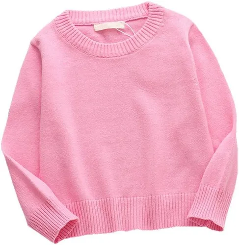 Vista 10 de LNICEAR Suéter de punto con cuello redondo para bebé, niña, niño, suéter de punto cálido, manga larga, ropa de otoño e invierno