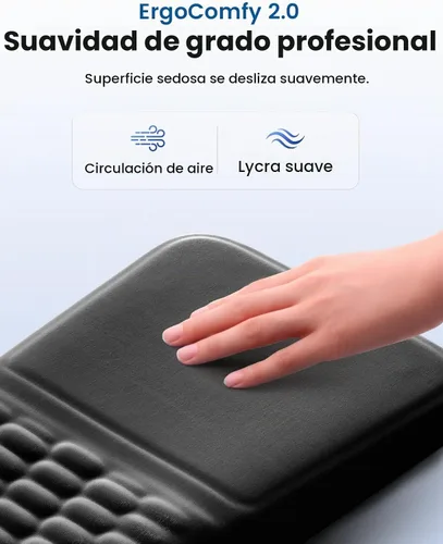 Vista 6 de Vaydeer - Alfombrilla de ratón ergonómica con reposamuñecas – Alfombrilla de ratón de espuma viscoelástica con soporte de muñeca y bulto de masaje