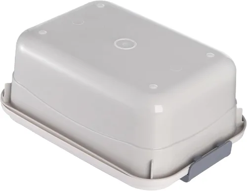 Vista 4 de Elsjoy Juego de 6 cubos pequeños de plástico con tapa y asa, caja de almacenamiento de plástico de 2.1 cuartos de galón, contenedor