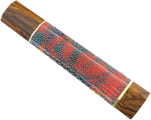 Vista 15 de Mango de cuchillo de resina de panal de abeja, mango octogonal de madera estilo japonés, material para hacer cuchillos, herramienta de bricolaje
