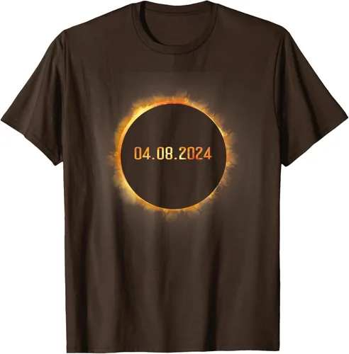 Vista 7 de Totality 04.08.24 Total Solar Eclipse 8 de abril de 2024 Eclipse Camiseta, Negro, S