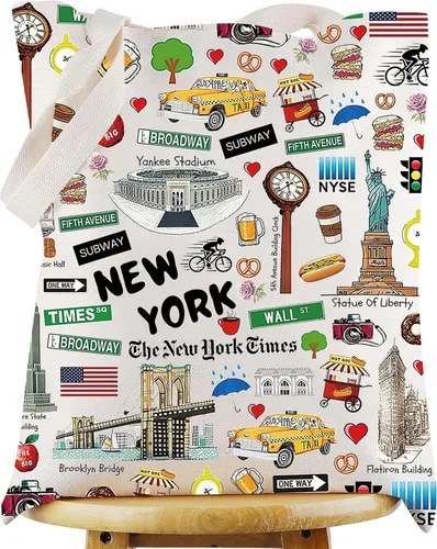 Vista 10 de WZMPA Bolsa de cosméticos de Nueva York New YorkSouvenir regalo de vacaciones maquillaje bolsa con cremallera Mercancía de la ciudad (Nueva York)