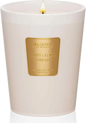 Vista 61 de M&SENSE - Vela de cera de soja natural aromática de 35 onzas, extragrande, 3 mechas, 150 horas, larga duración, combustión lenta, para decoración