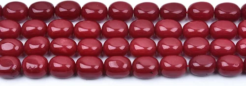 Vista 3 de HAAMIIQII Cuentas espaciadoras de piedra libre de jade rojo de 0.394 a 0.630 pulgadas, cuentas sueltas para la fabricación de joyas, pulseras