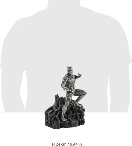 Vista 8 de Royal Selangor Estatua de guardián de la pantera negra de peltre de la colección Marvel acabada a mano