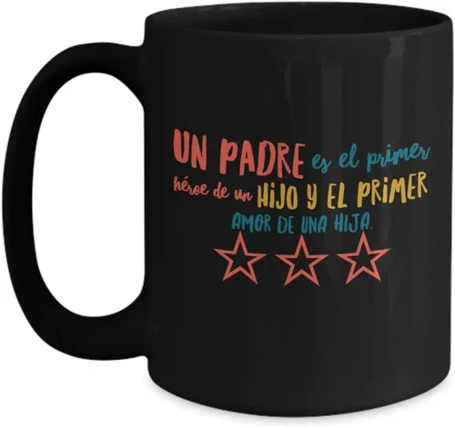 Vista 4 de Regalo para Papa Taza de Cafe Padre Vaso, taza café divertidas, tazas personalizadas, taza de café inspiradoras, taza con mensajes positivos., 11onza