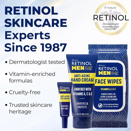 Vista 7 de LIVAURA - Crema de manos con retinol para hombres, humectante de manos antienvejecimiento, 3.4 onzas Non-greasy hand cream that moisturizes dry