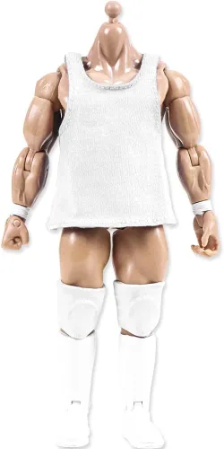 Vista 3 de Juego de 5 camisetas musculares para figuras de acción de lucha libre, Blanco