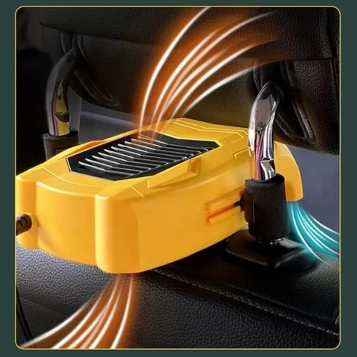 Vista 5 de Ventilador de enfriamiento multifuncional del asiento del coche del vehículo del USB 5V (amarillo)
