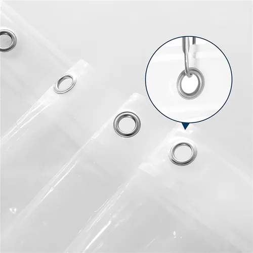 Vista 9 de Home Must Haves Cortina de ducha de PVC impermeable (70 x 72 pulgadas) (transparente)