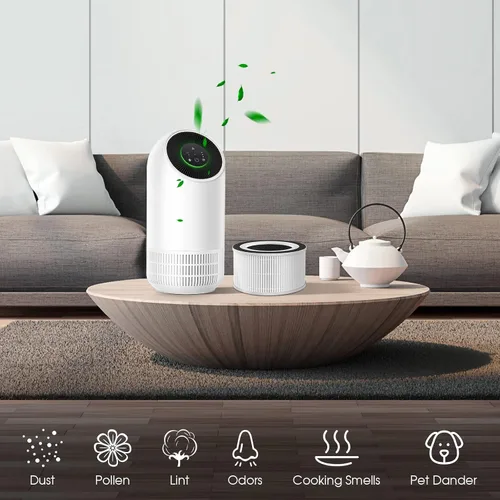 Vista 5 de Paquete de 2 filtros de repuesto Hepa compatibles con Afloia Fillo/Halo/para Mooka Allo, filtración HEPA 3 en 1 para reemplazo de filtro purificador